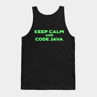 Keep Calm And Code Java Programming Tank Top